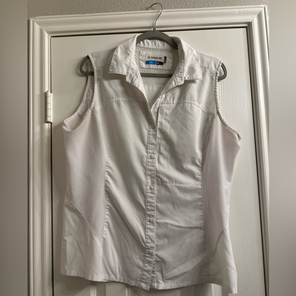 Magellan Outdoors White Button Down Shirt